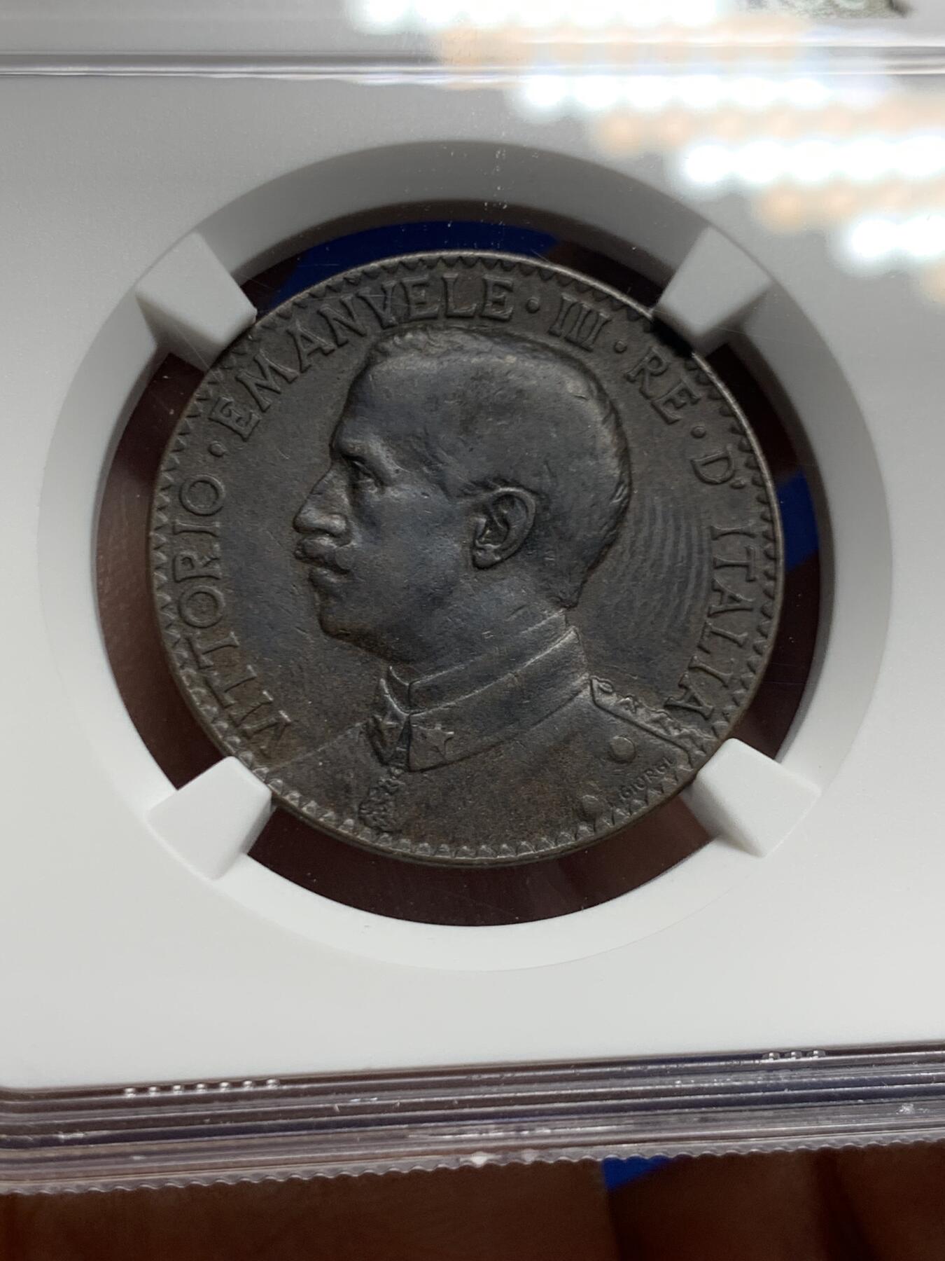 《竞宝斋》第452场 周日，周一 2场连拍 （全场包邮，欢迎送拍） NGC XFD 意属索马里1923年4比塞大铜币，虽然判了环境污染，但是细节好