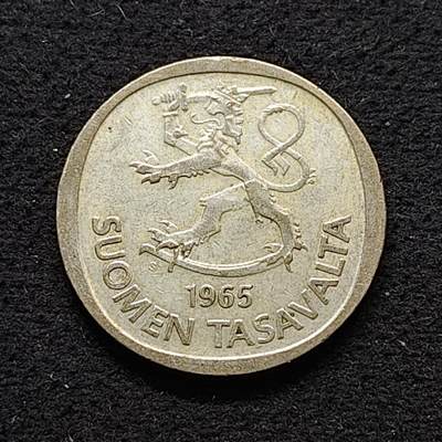 【全场包邮】纯粹捡漏拍490场（免费代拍第27场） - 芬兰1965年1马克（24毫米6.4克）银币