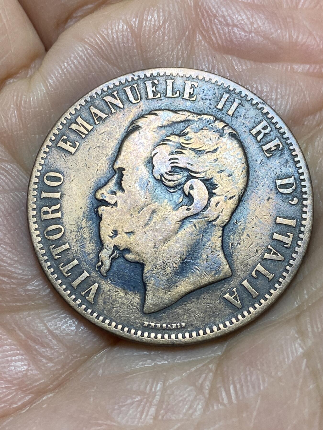 2026年第一场(总第一百七十场）外国好品散币场(免佣金) 意大利王国1867年10分(维托里奥·埃马努埃莱二世，H标伯明翰造，关门年仅发行2年)