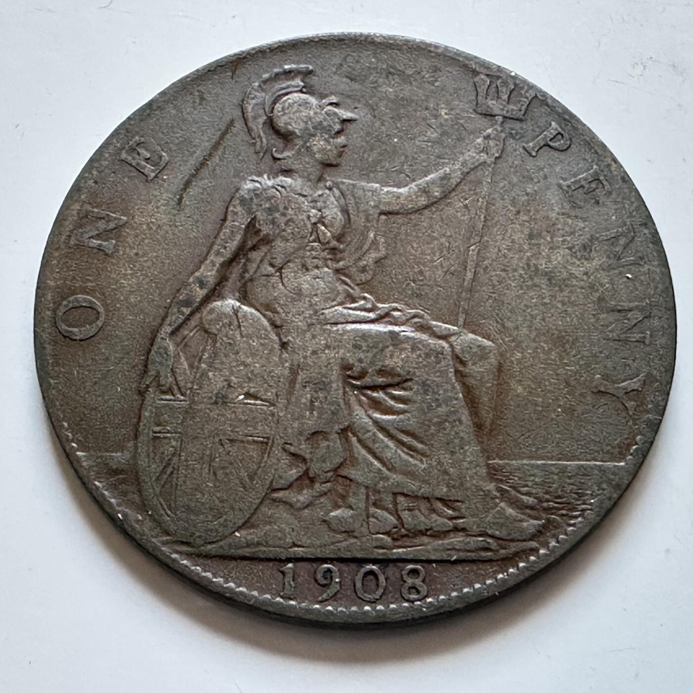 🌹外币初藏🌹🐯2025年第147场  每周二四六晚8️⃣点 接代拍 英国1908年一便士