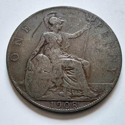 🌹外币初藏🌹🐯2025年第147场  每周二四六晚8️⃣点 接代拍 - 英国1908年一便士