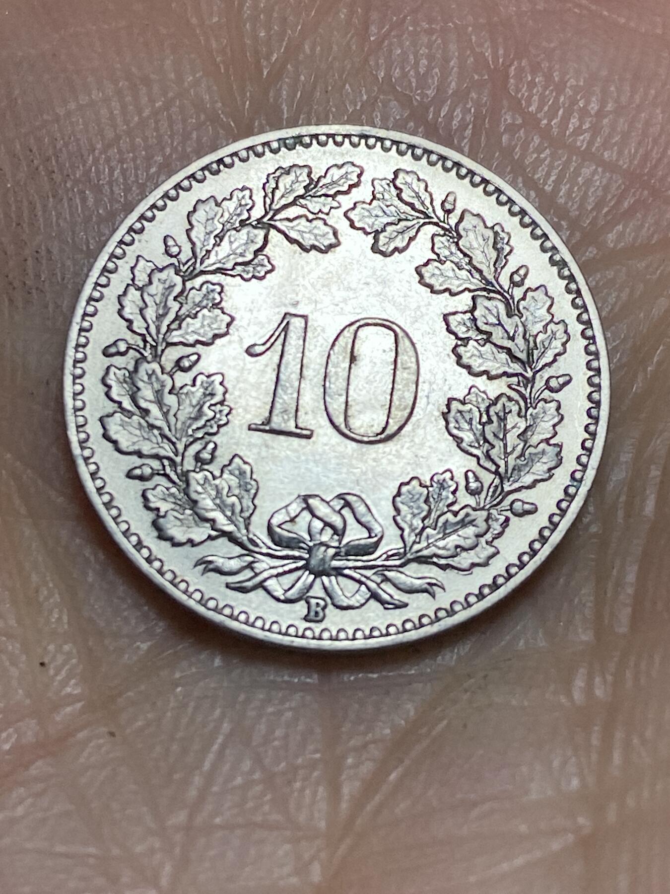 2026年第一场(总第一百七十场）外国好品散币场(免佣金) 少见原光好品–瑞士🇨🇭1932年10拉彭(第四版，纯镍材质版，B标伯尔尼造，首发年)