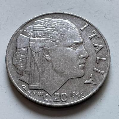 🌹外币初藏🌹🐯2025年第147场  每周二四六晚8️⃣点 接代拍 - 意大利1940年20分