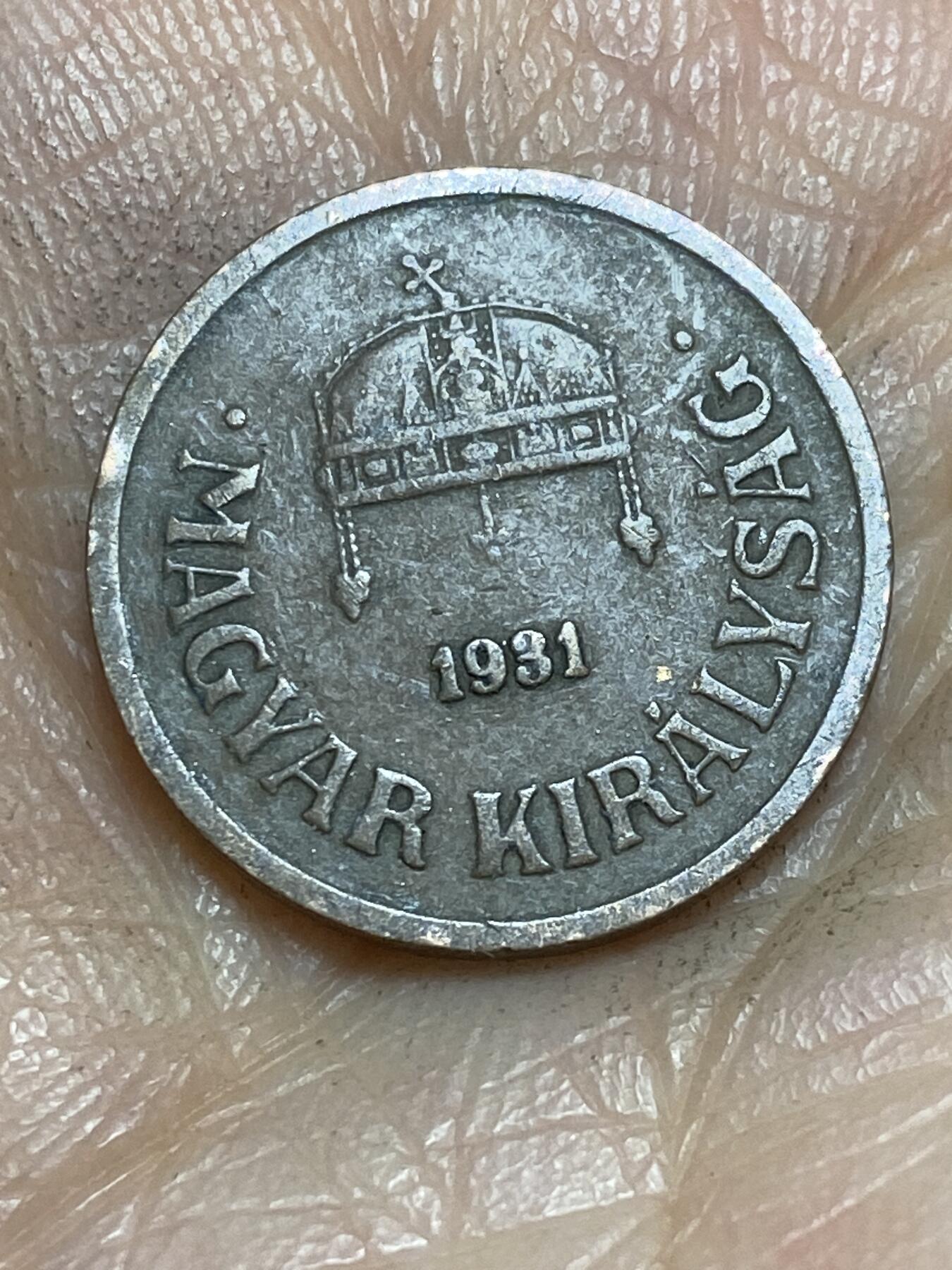 2026年第一场(总第一百七十场）外国好品散币场(免佣金) 匈牙利王国1931年2菲勒(霍尔蒂执政时期，第一版)