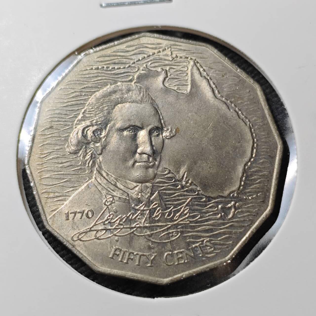 KK钱币收藏小铺 《套币 好品/批量散币专场》  2月预留时间 周末发货 1970  澳大利亚50便士纪念币