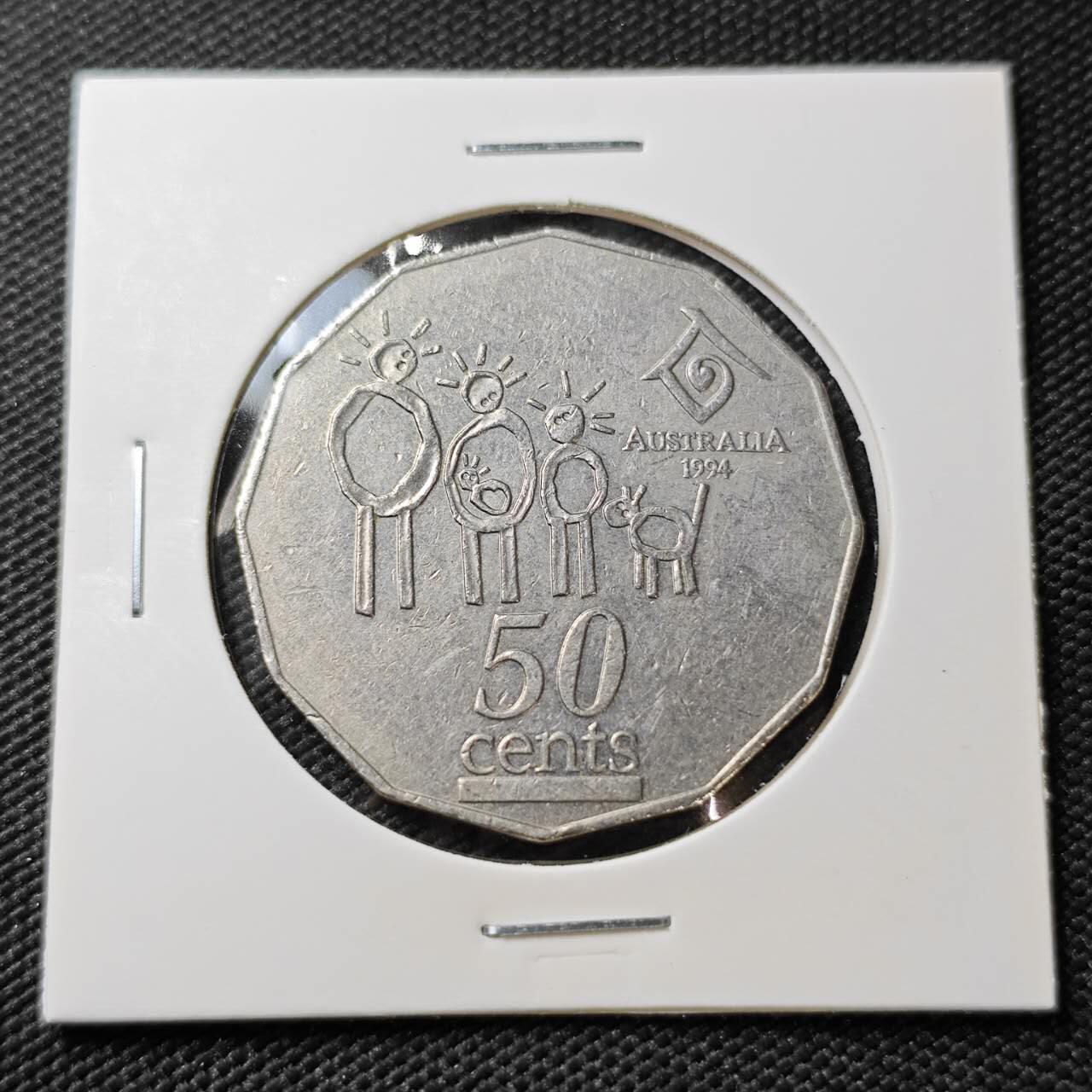 KK钱币收藏小铺 《套币 好品/批量散币专场》  2月预留时间 周末发货 1994  澳大利亚50便士纪念币