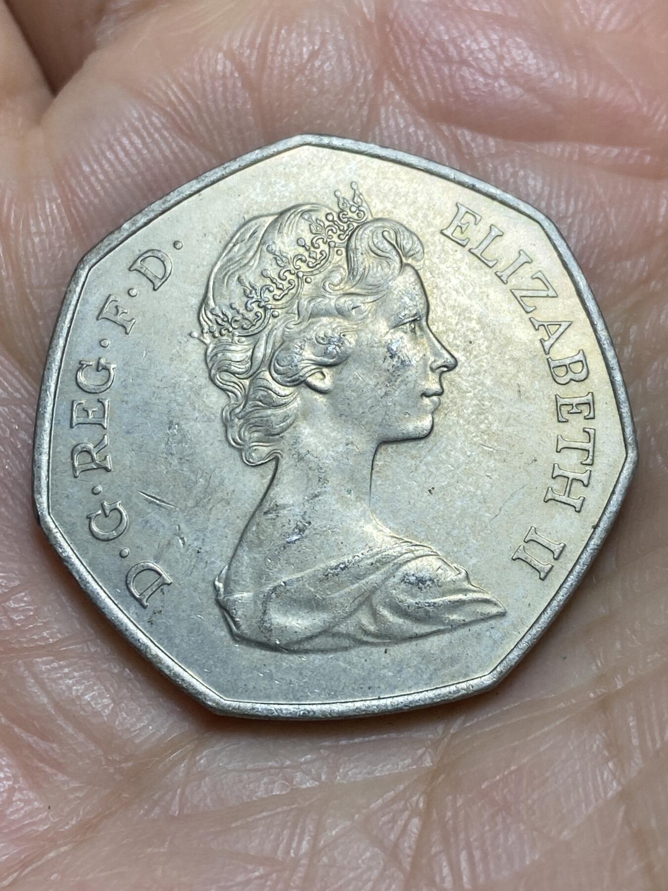 2026年第一场(总第一百七十场）外国好品散币场(免佣金) 英国🇬🇧1973年50便士(英国加入欧洲经济共同体纪念币)