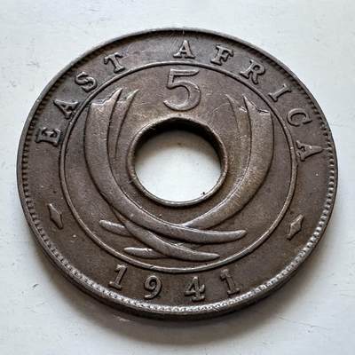 🌹外币初藏🌹🐯2025年第147场  每周二四六晚8️⃣点 接代拍 - 英属东非1941年五分 b