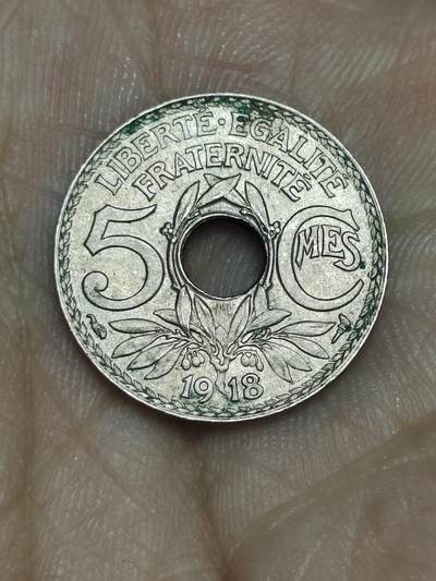 2025年第一百四十三场(总第一百六十九场）外国好品散币场(免佣金) - 较少见–法兰西第三共和国1918年5生丁(第四版，大直径5生丁)