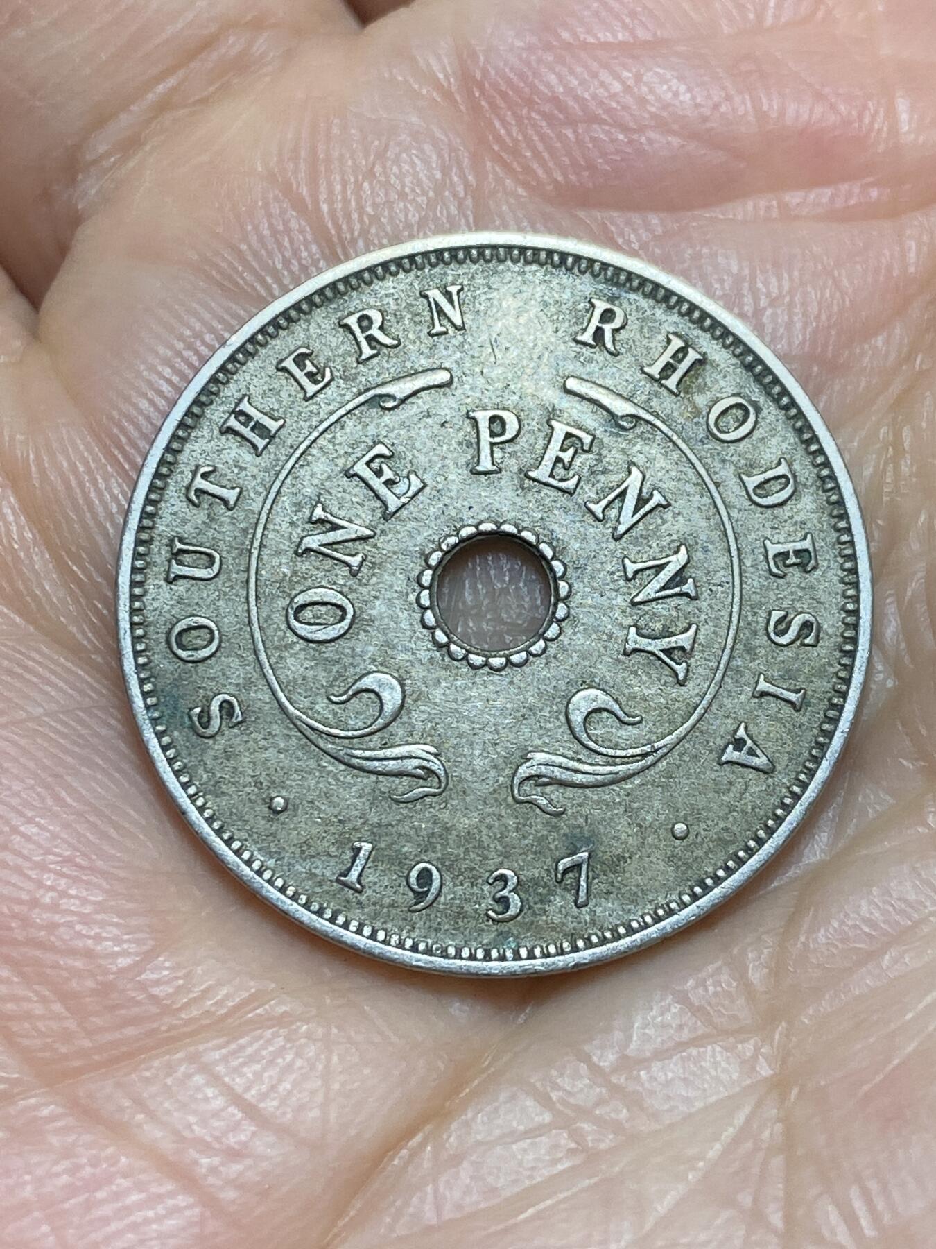 2026年第一场(总第一百七十场）外国好品散币场(免佣金) 英属南罗得西亚1937年1便士(乔治六世加冕年，第一版首发年)