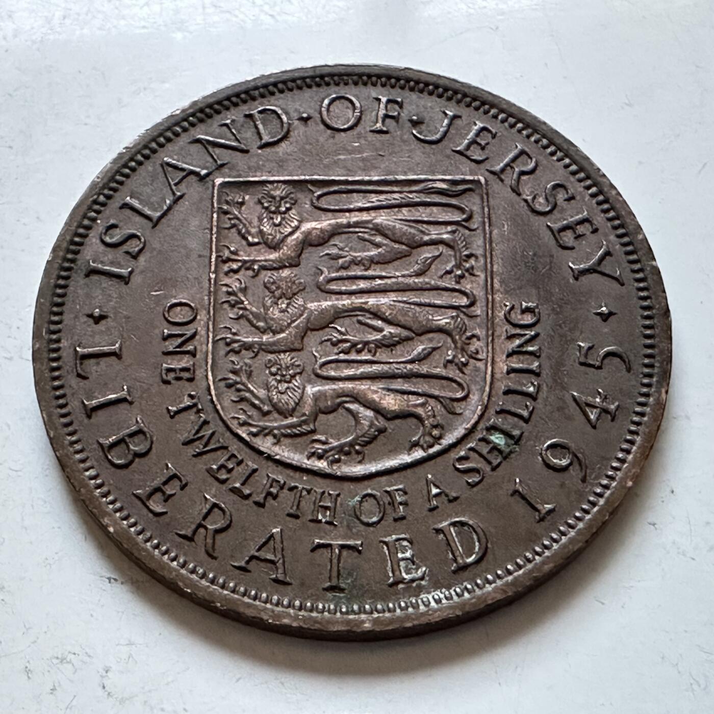 🌹外币初藏🌹🐯2025年第147场  每周二四六晚8️⃣点 接代拍 泽西岛1954年1/12先令骡币 错配45背