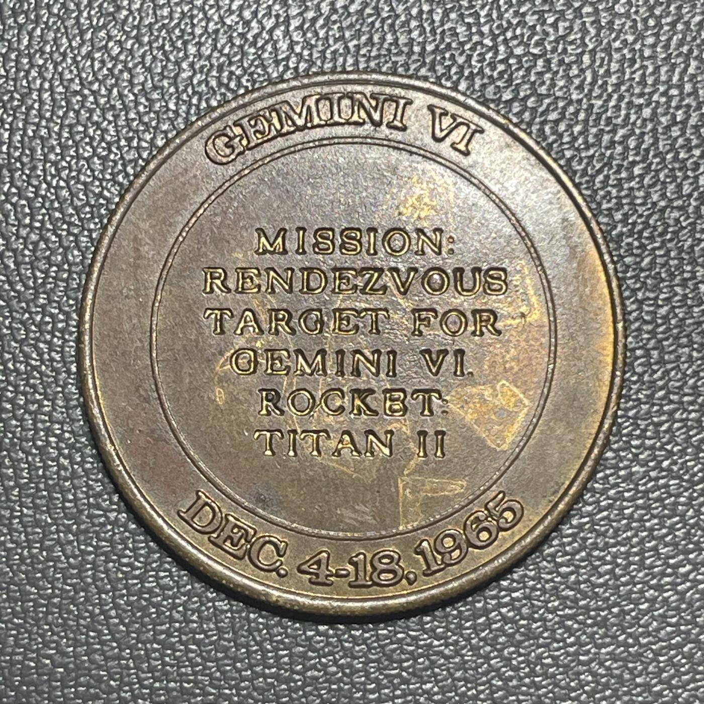 回流1228 美国1965年NASA双子座6号（Gemini VI-A）任务纪念章