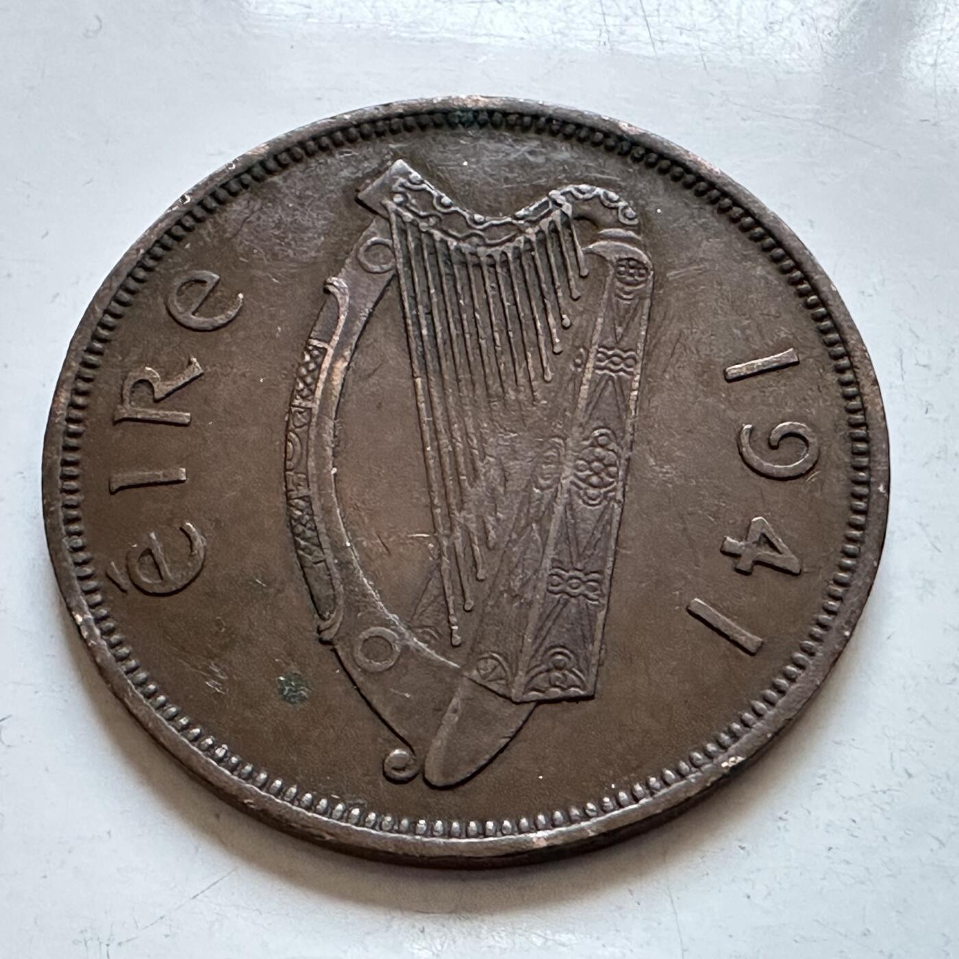 🌹外币初藏🌹🐯2025年第147场  每周二四六晚8️⃣点 接代拍 爱尔兰1941年一便士