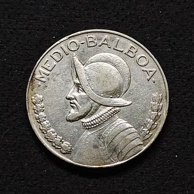 【全场包邮】纯粹捡漏拍490场（免费代拍第27场） - 巴拿马1930年1/2巴波亚（30.6毫米12.5克）银币