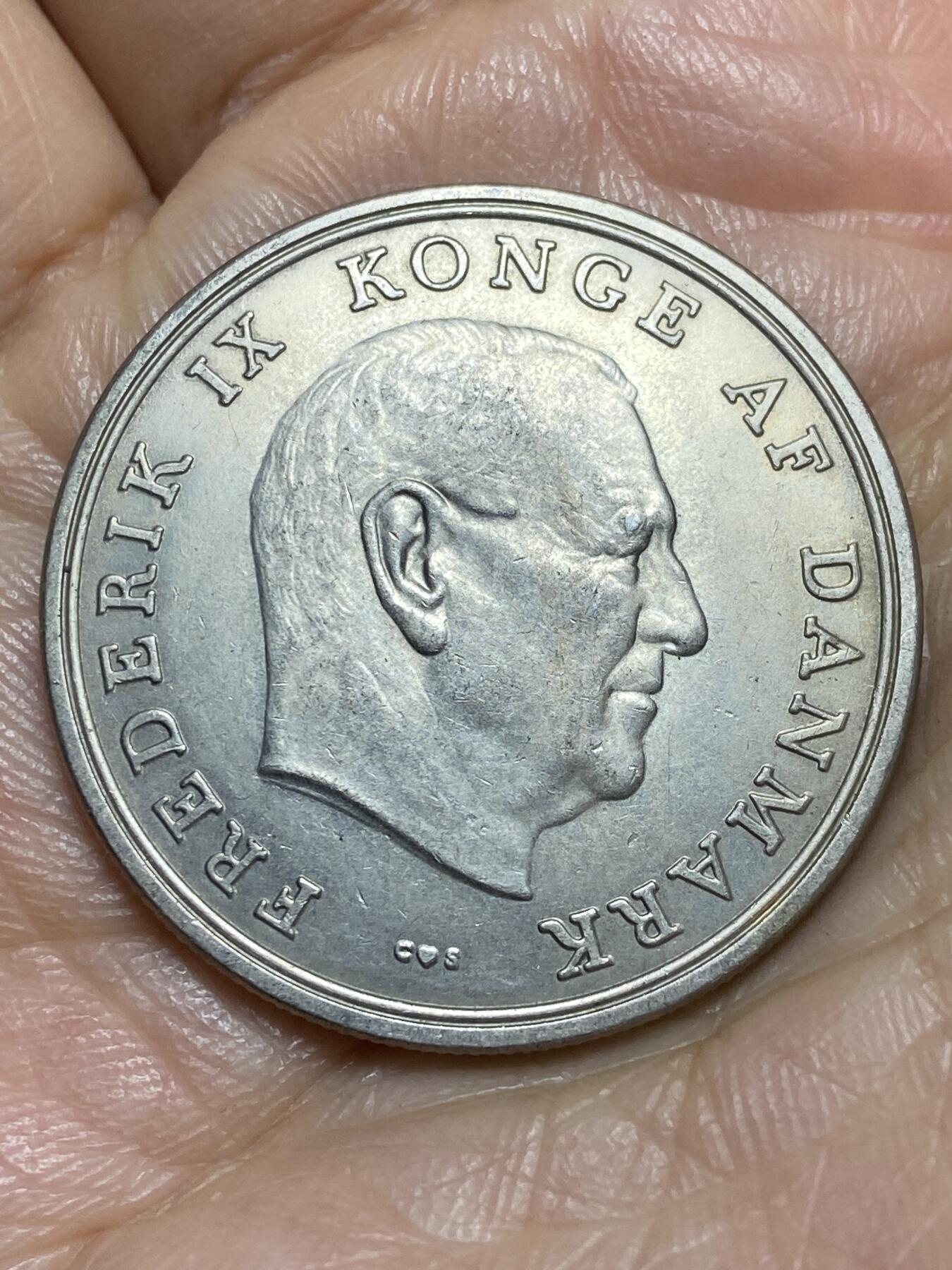 2026年第一场(总第一百七十场）外国好品散币场(免佣金) 好品–丹麦🇩🇰1965年5克朗大币(弗雷德里克九世第一版，C; S版)