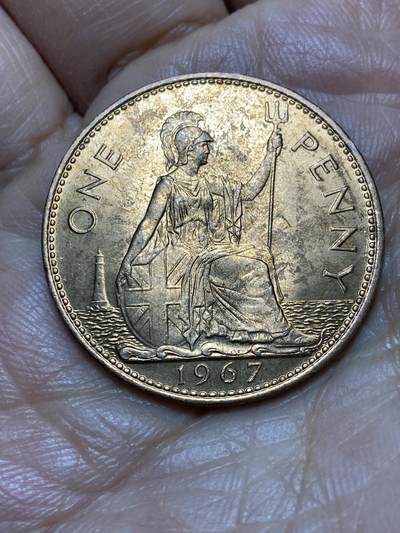 2026年第一场(总第一百七十场）外国好品散币场(免佣金) - 原光好品–英国🇬🇧1967年1便士(伊丽莎白二世青年桂冠第二版，普制币关门年)