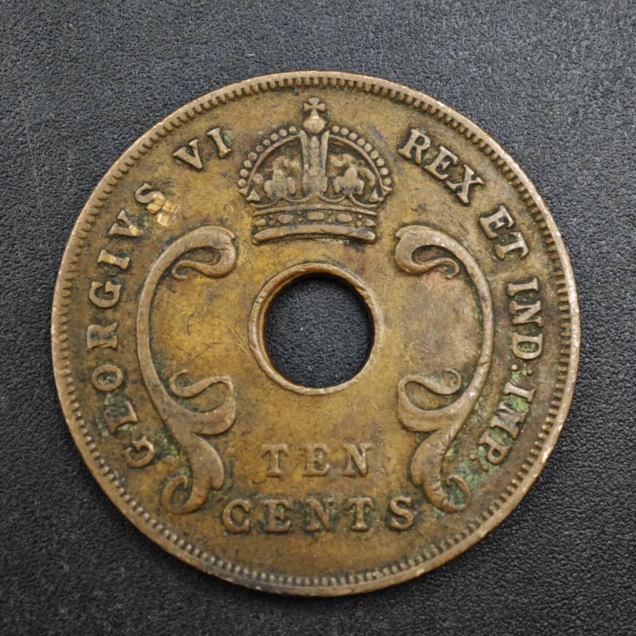 【淘币小摊】实时拍第八百三十七拍   散币银币场   满百包邮可预留二周 每周一统一发货   英属东非1942年10分铜币