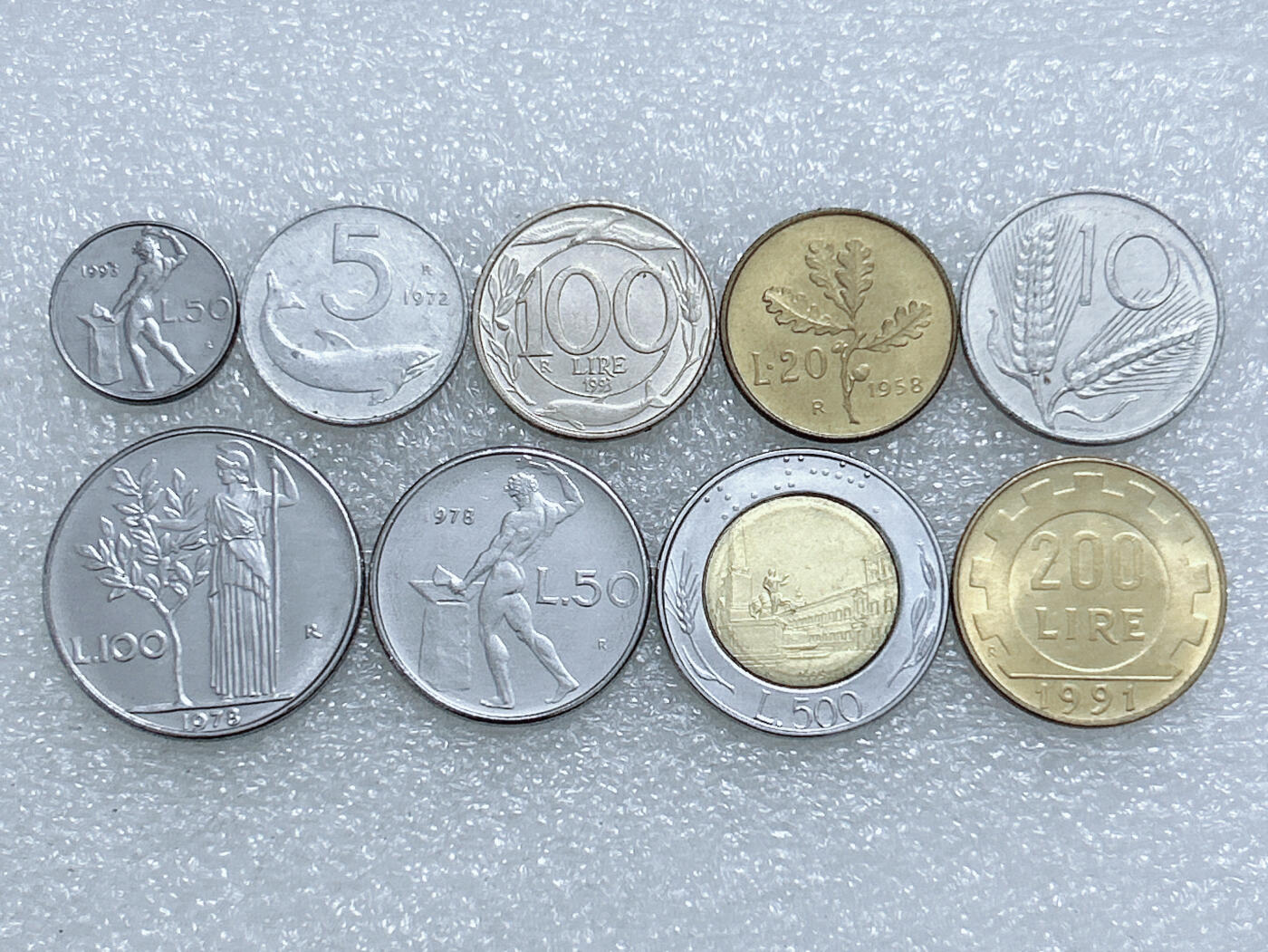 第一海外回流一元起拍收藏 散集专场  第284期 意大利硬币 9枚