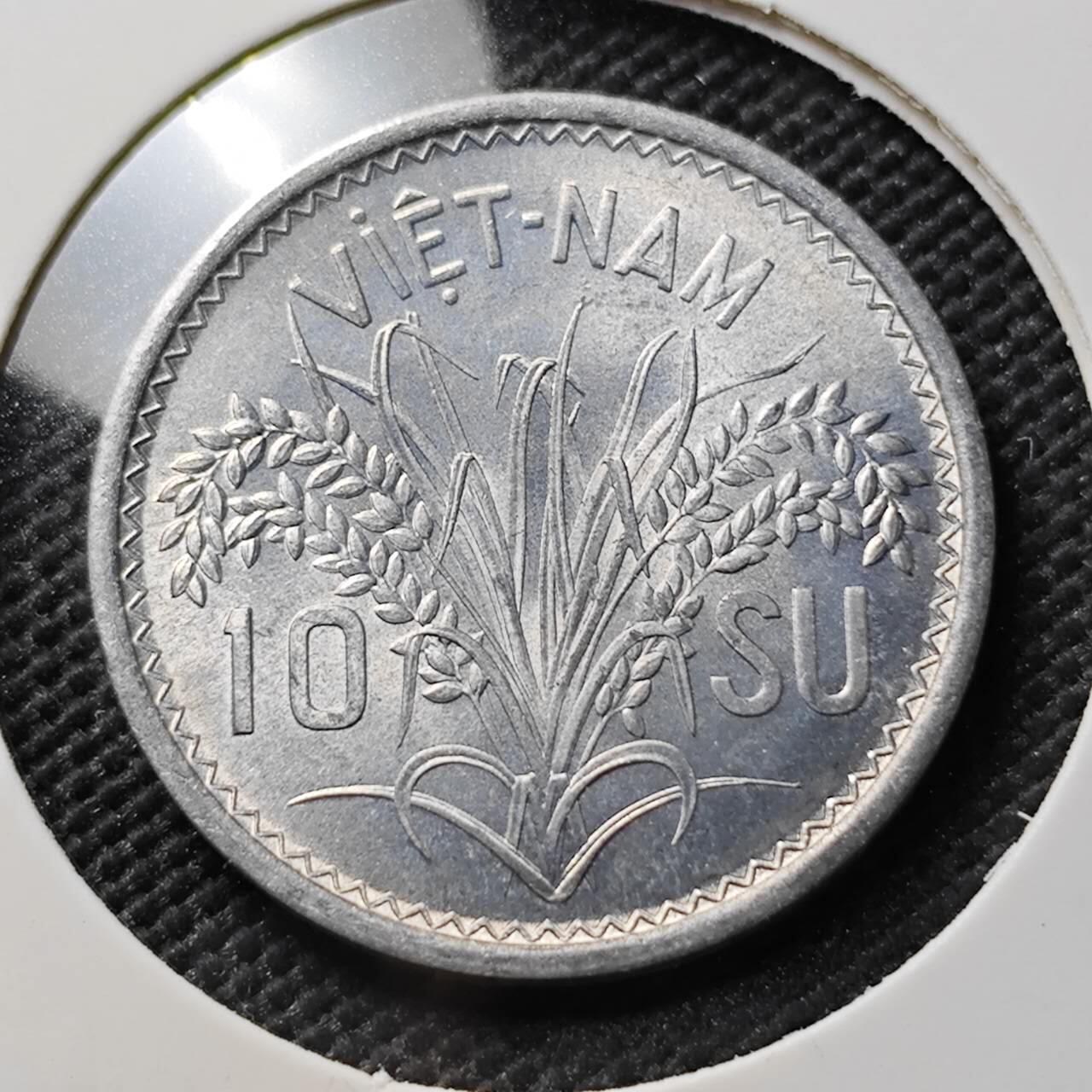 KK钱币收藏小铺 《套币 好品/批量散币专场》  2月预留时间 周末发货  1953南越10绪 三姐妹 MS级别