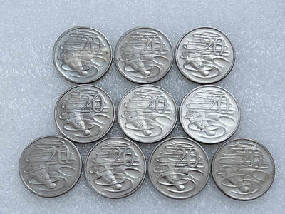 第一海外回流一元起拍收藏 散集专场  第284期 - 澳大利亚20分硬币 女王老年版 10枚