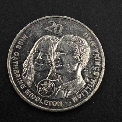 【淘币小摊】实时拍第八百三十七拍   散币银币场   满百包邮可预留二周 每周一统一发货   - 澳大利亚2011年威廉王子大婚20分纪念币