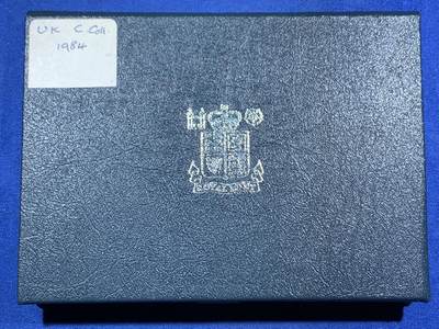 《竞宝斋》第453场 周日，周一 2场连拍 （全场包邮，欢迎送拍） - 英国1984年精制套币，带2英镑精制纪念币，盒证齐全，品相好，精装册