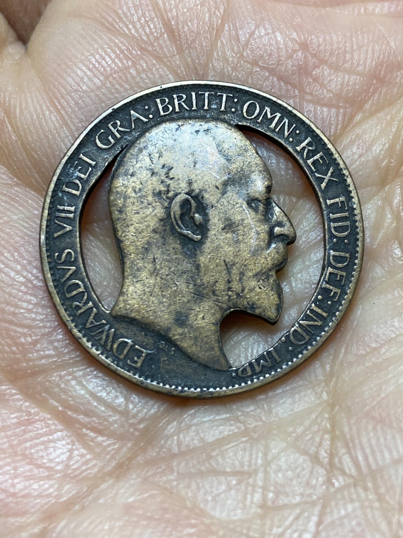 2026年第一场(总第一百七十场）外国好品散币场(免佣金) 镂空硬币–英国🇬🇧1907年半便士(爱德华七世时期)