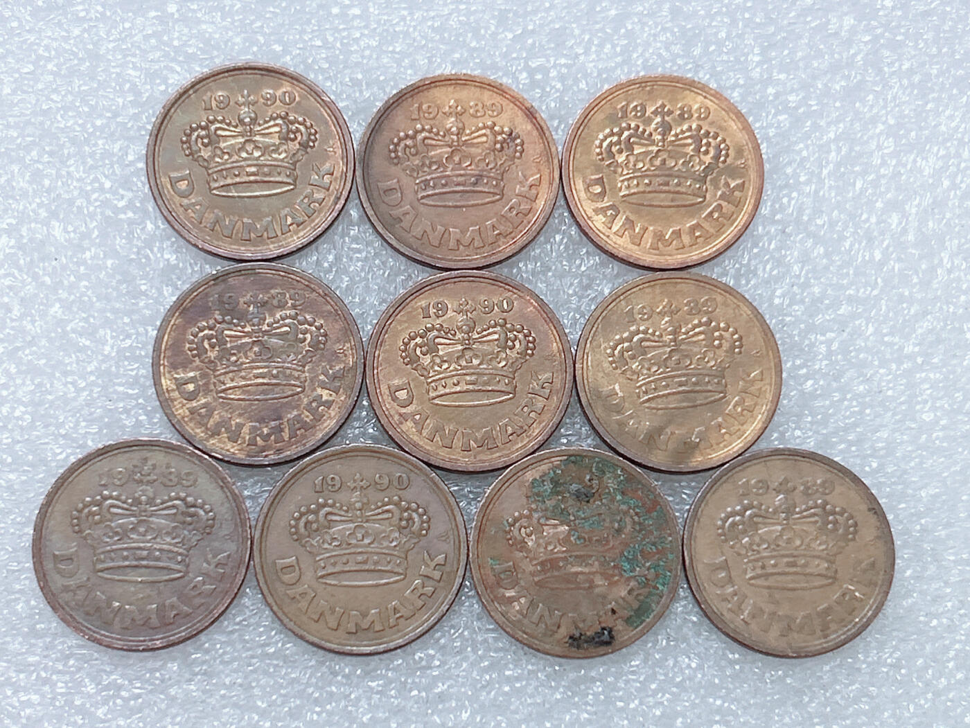 第一海外回流一元起拍收藏 散集专场  第284期 丹麦50欧尔硬币 10枚