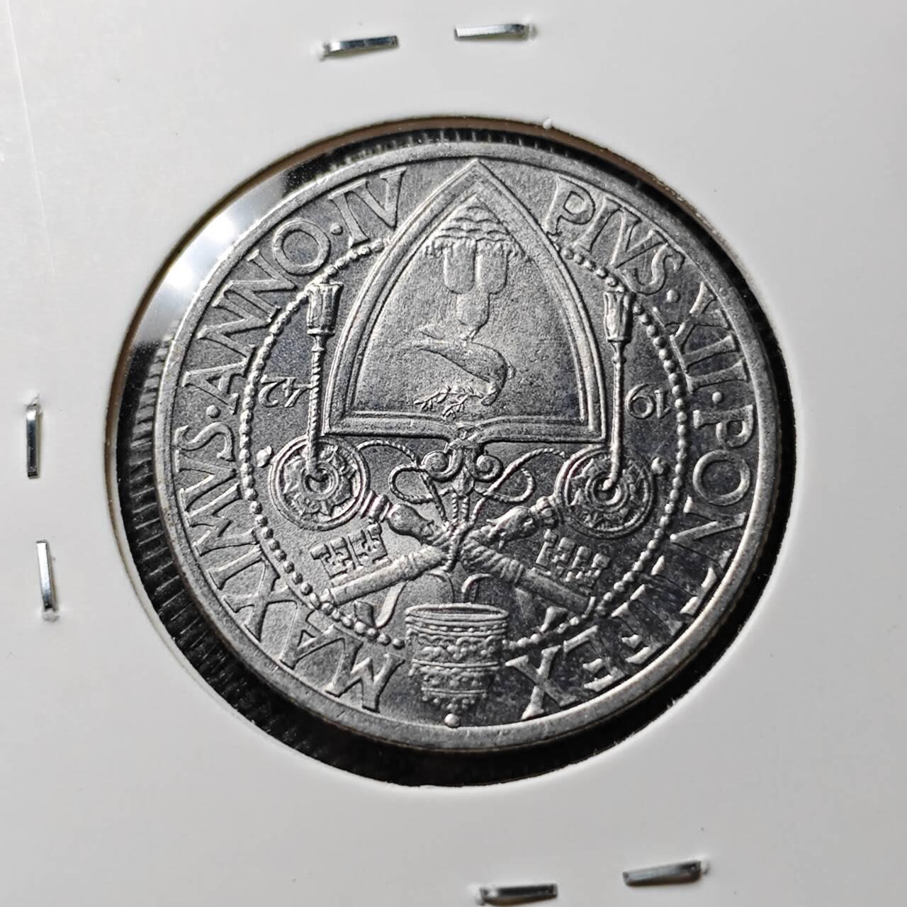 KK钱币收藏小铺 《套币 好品/批量散币专场》  2月预留时间 周末发货  1942梵蒂冈1里拉 好品