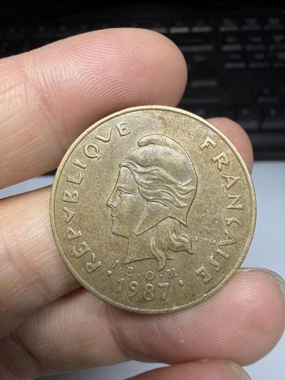2025年集古藏今外币拍卖第十一期-第6场—（总第296拍），可以寄存60天，满160元包邮。 - 1987年法属波利尼西亚100法郎