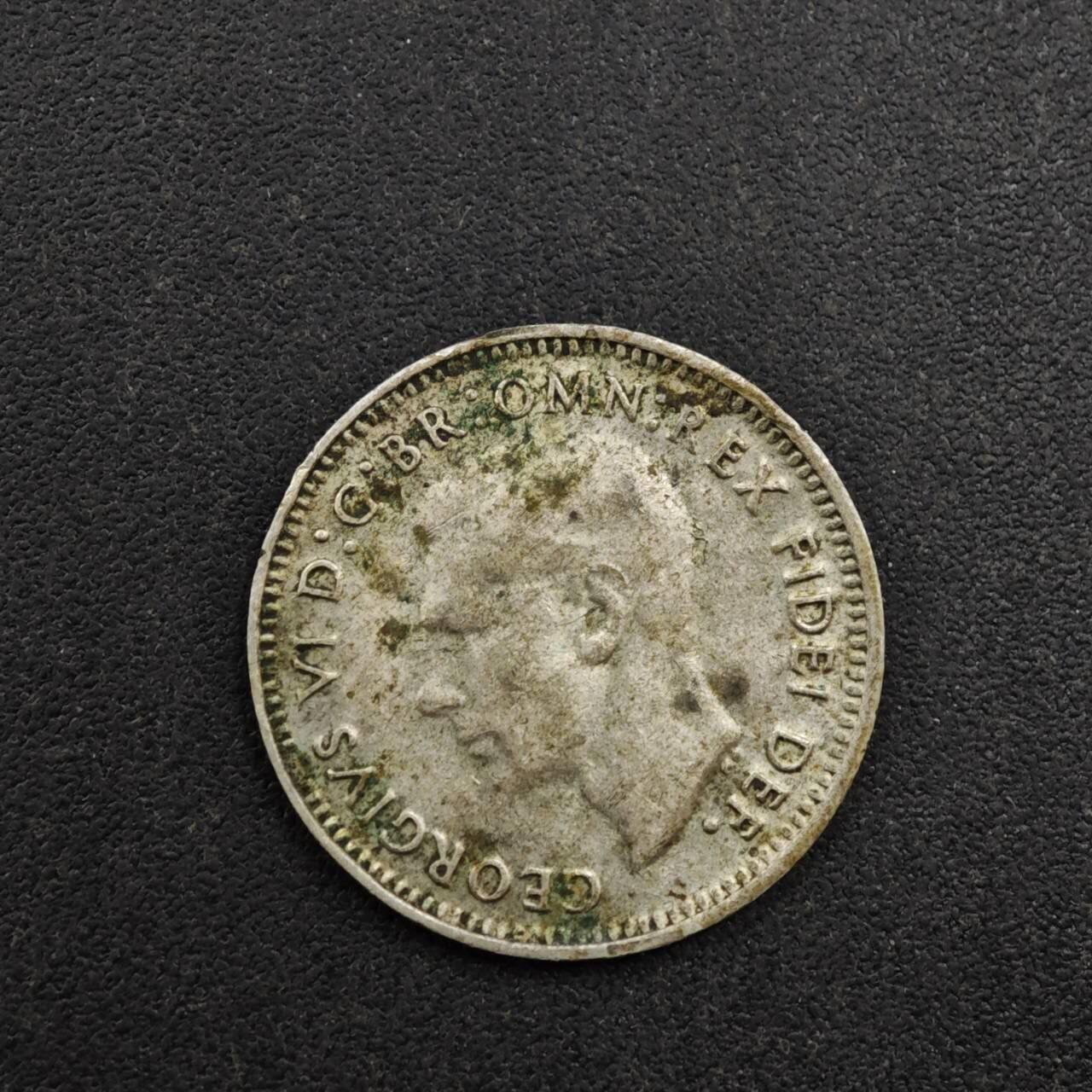 【淘币小摊】实时拍第八百三十七拍   散币银币场   满百包邮可预留二周 每周一统一发货   澳大利亚1952年3便士银币