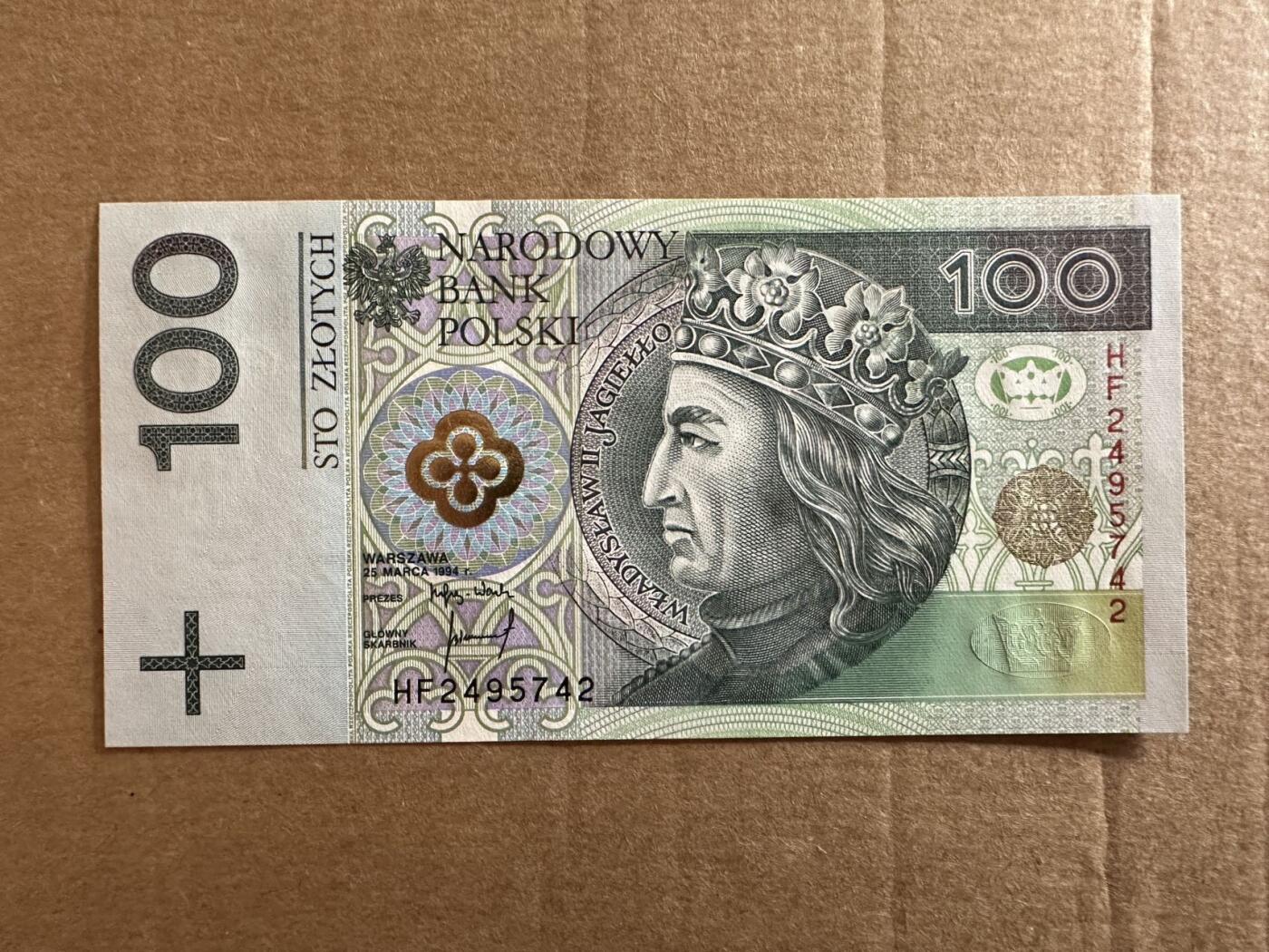 🐍甜小邱世界纸币收藏🐍第138期精品场💐 稀少1994初版 全新UNC 波兰 100兹罗提