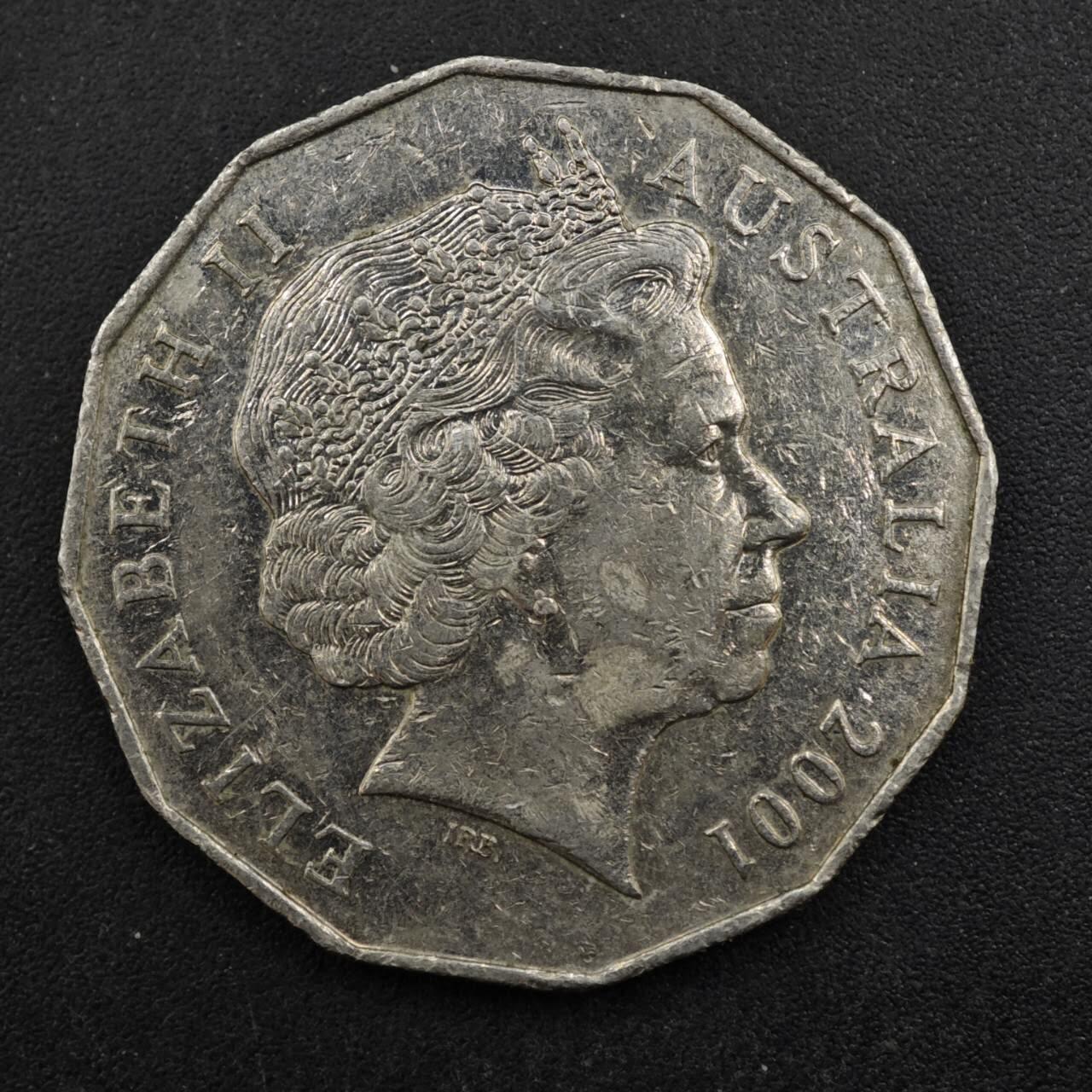 【淘币小摊】实时拍第八百三十七拍   散币银币场   满百包邮可预留二周 每周一统一发货   澳大利亚2001年塔斯马尼亚州币50分纪念币