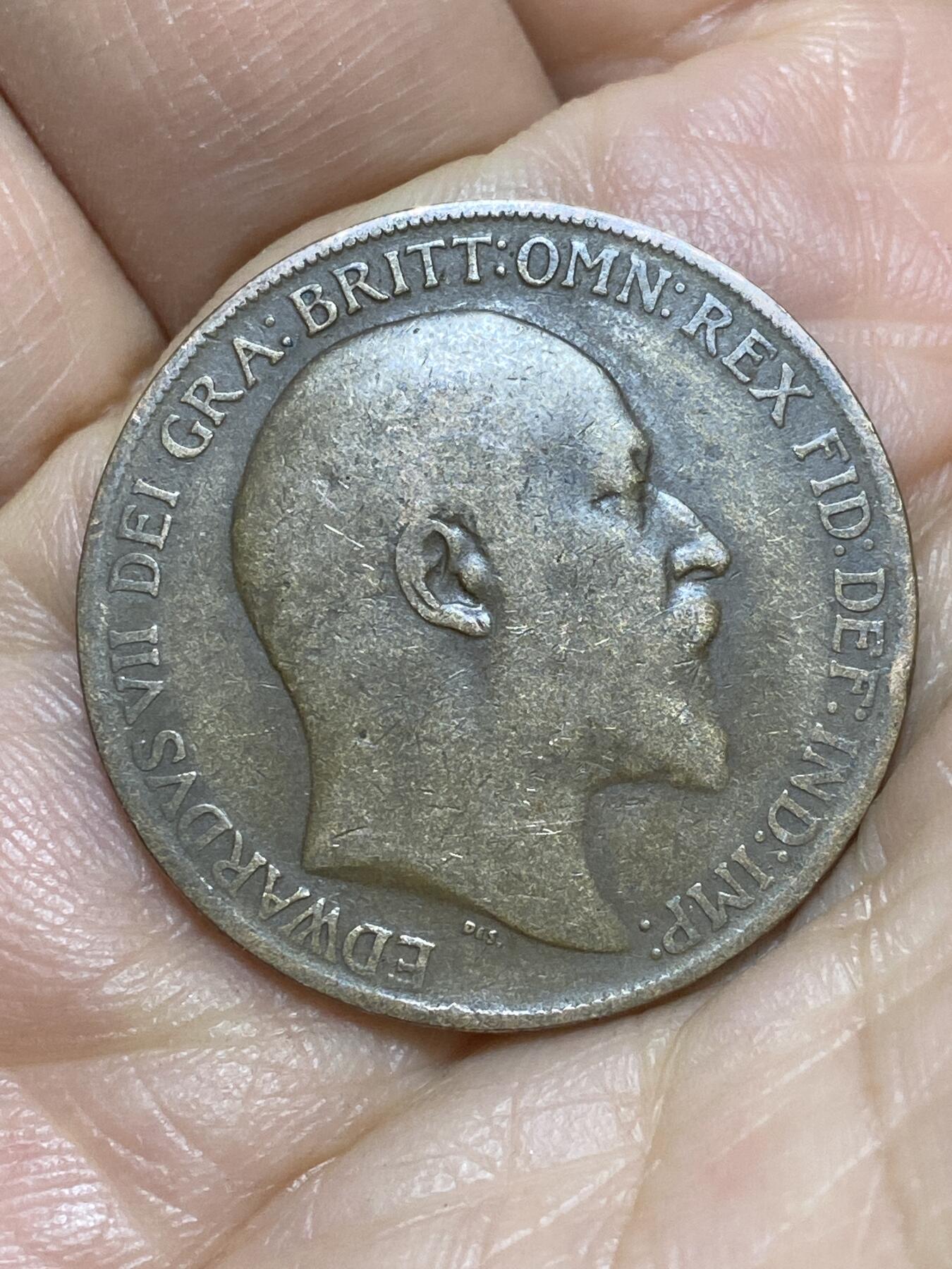 2026年第一场(总第一百七十场）外国好品散币场(免佣金) 英国🇬🇧1909年1便士(爱德华七世时期)