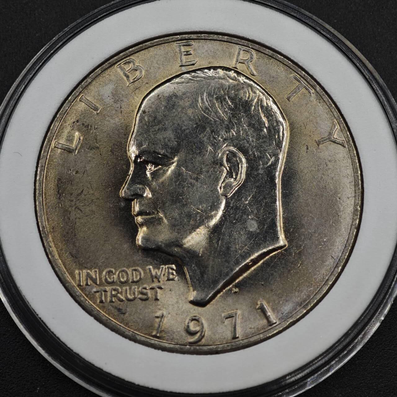 【淘币小摊】实时拍第八百三十七拍   散币银币场   满百包邮可预留二周 每周一统一发货   美国1971年艾森豪威尔1元镍币