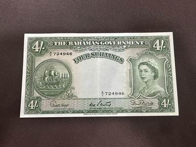 喜羊羊钱币收藏2025第11期(流通品相场) - 巴哈马群岛	P-13b 1953年4先令	品相如图				A/2 724946			