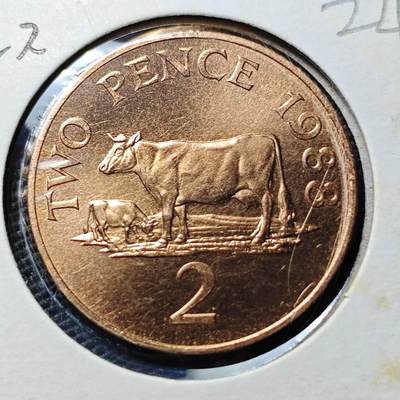 KK钱币收藏小铺 《套币 好品/批量散币专场》  2月预留时间 周末发货 -  1988泽西2便士 好品