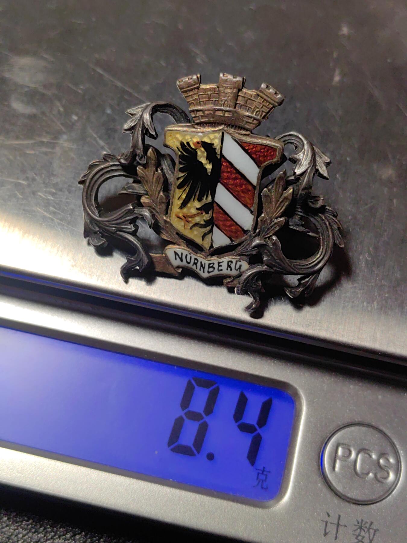 靖甫拍卖新拍第一场 德国纽伦堡徽章 银质珐琅早期工艺
