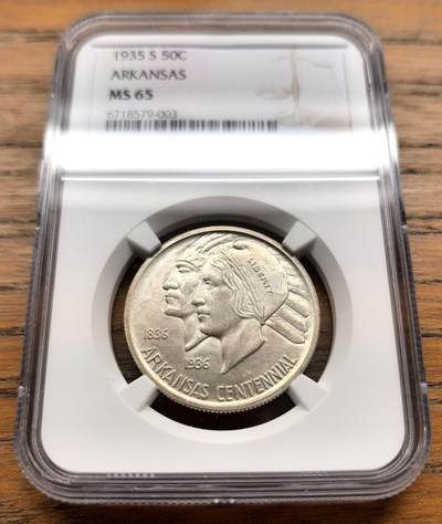 凡希社世界钱币微拍第三百十六期 - 1935美国阿肯色州纪念50美分NGC-MS65