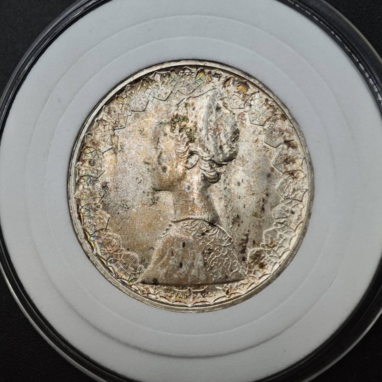 【淘币小摊】实时拍第八百三十七拍   散币银币场   满百包邮可预留二周 每周一统一发货   意大利1966年500里拉银币五彩包浆