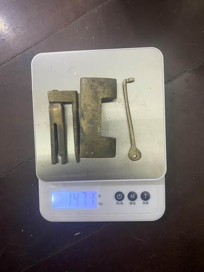 江南站杂件场 - 清代铜锁一把，带钥匙打开顺畅