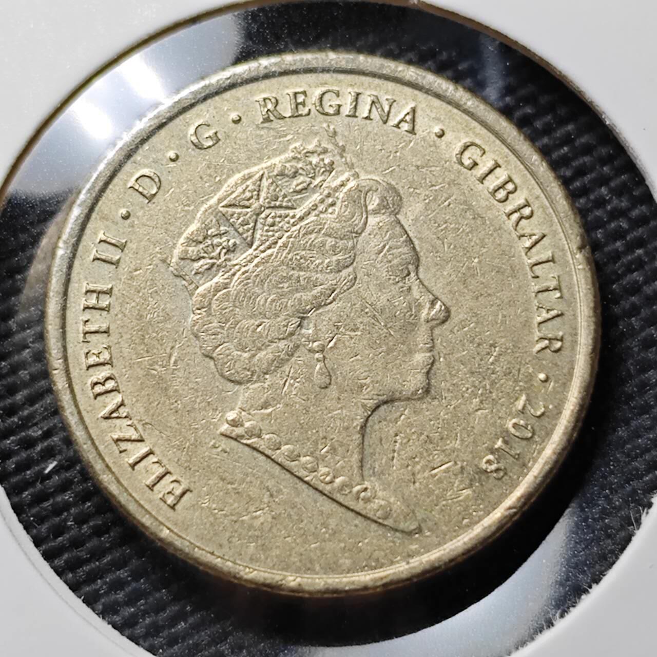 KK钱币收藏小铺 《套币 好品/批量散币专场》  2月预留时间 周末发货  2018直布罗陀1镑