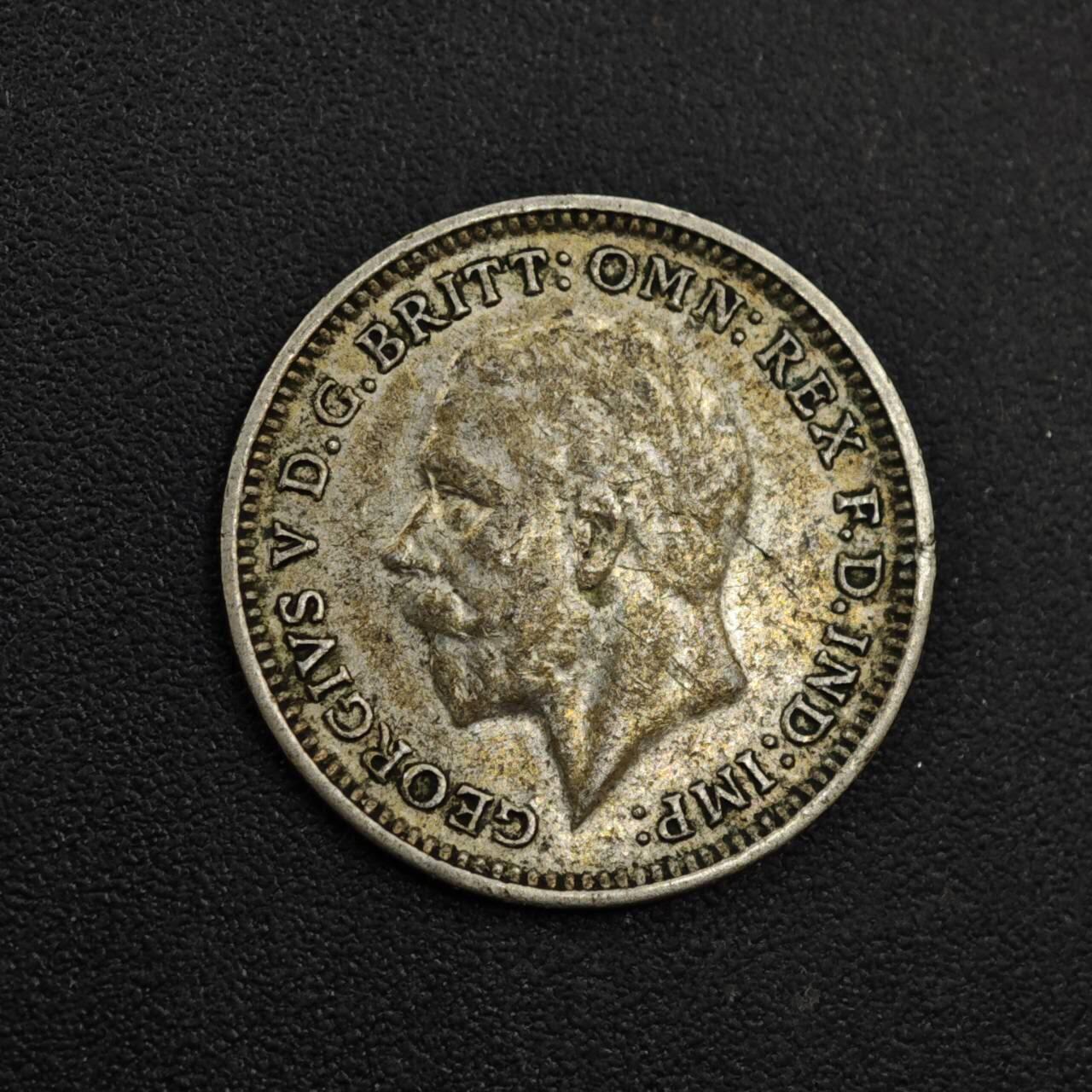 【淘币小摊】实时拍第八百三十七拍   散币银币场   满百包邮可预留二周 每周一统一发货   英国1931年乔治五世3便士银币