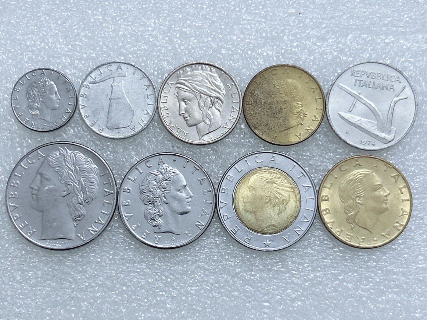 第一海外回流一元起拍收藏 散集专场  第284期 意大利硬币 9枚