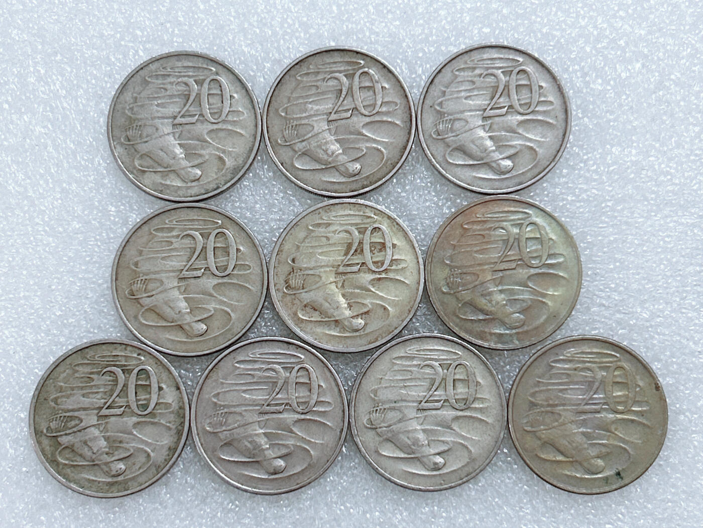 第一海外回流一元起拍收藏 散集专场  第284期 澳大利亚1967年20分硬币 10枚