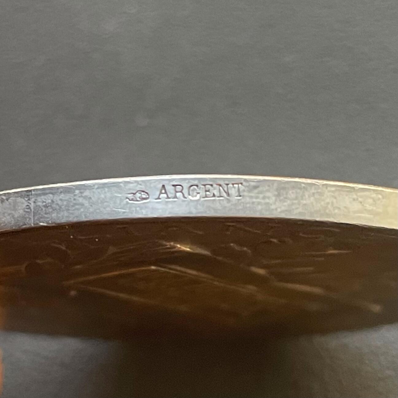 「木头集藏」章牌专场-第65场 D.Dupuis～1904年法语联盟镀金银章，直径：50mm，64.5g，边铭：丰饶角 ARGENT，品相很不错。