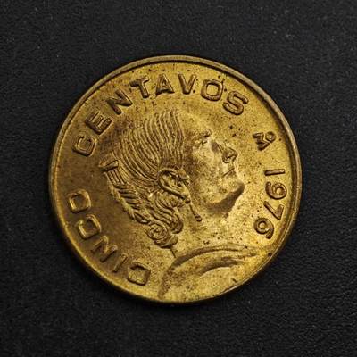 【淘币小摊】实时拍第八百三十七拍   散币银币场   满百包邮可预留二周 每周一统一发货   - 墨西哥1976年5分铜币