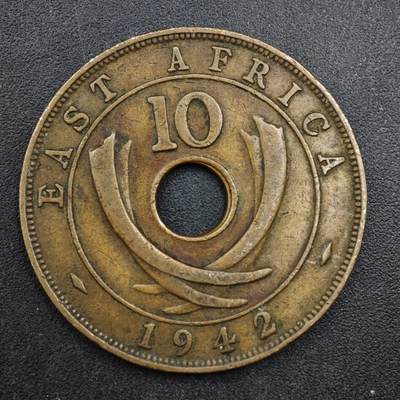 【淘币小摊】实时拍第八百三十七拍   散币银币场   满百包邮可预留二周 每周一统一发货   - 英属东非1942年10分铜币