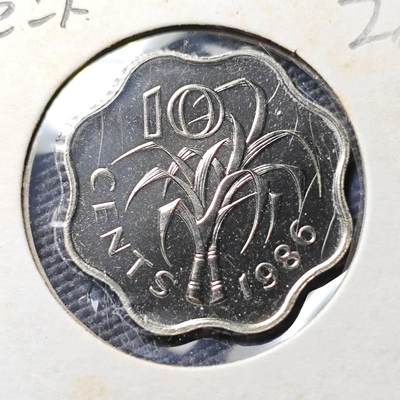 KK钱币收藏小铺 《套币 好品/批量散币专场》  2月预留时间 周末发货 -   1986斯威士兰10分 好品