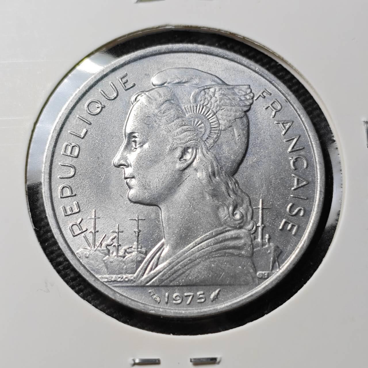 KK钱币收藏小铺 《套币 好品/批量散币专场》  2月预留时间 周末发货   1975法属伊萨5法郎 好品